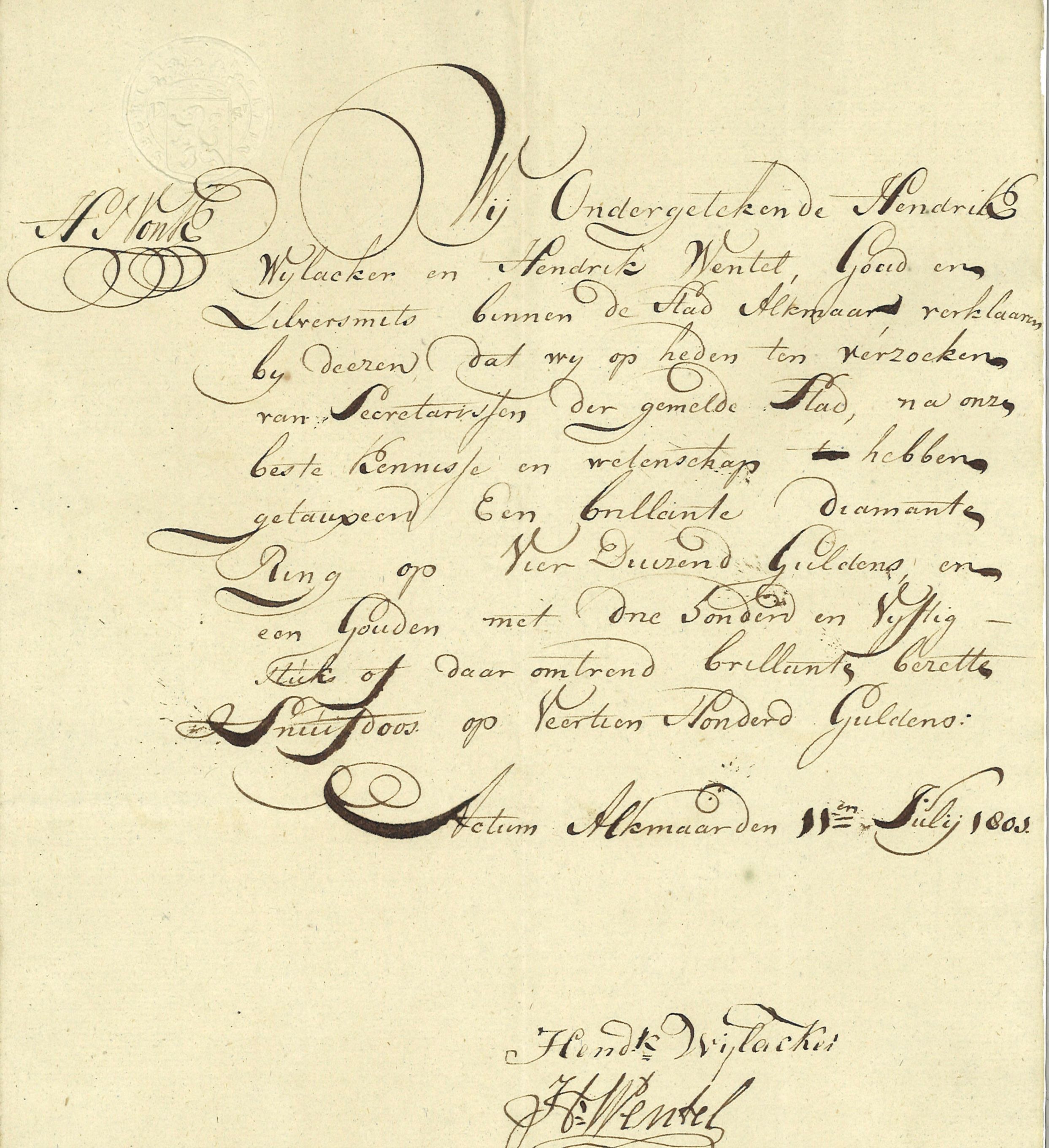 Taxatie van 11 juli 1801