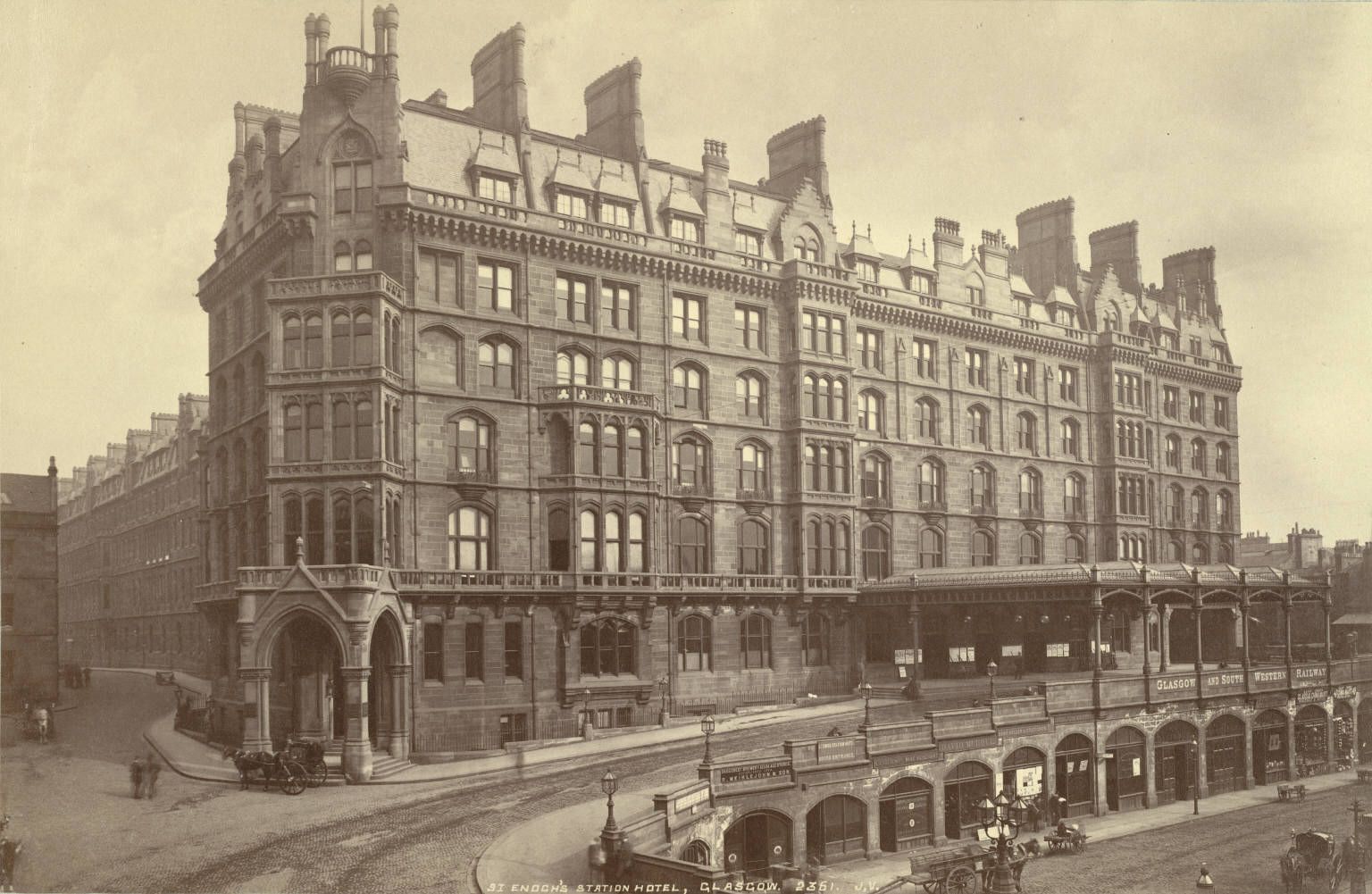 St. Enoch Hotel en St. Enoch treinstation Glasgow