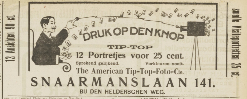Advertentie in de Alkmaarsche Courant van 18 april 1913.   