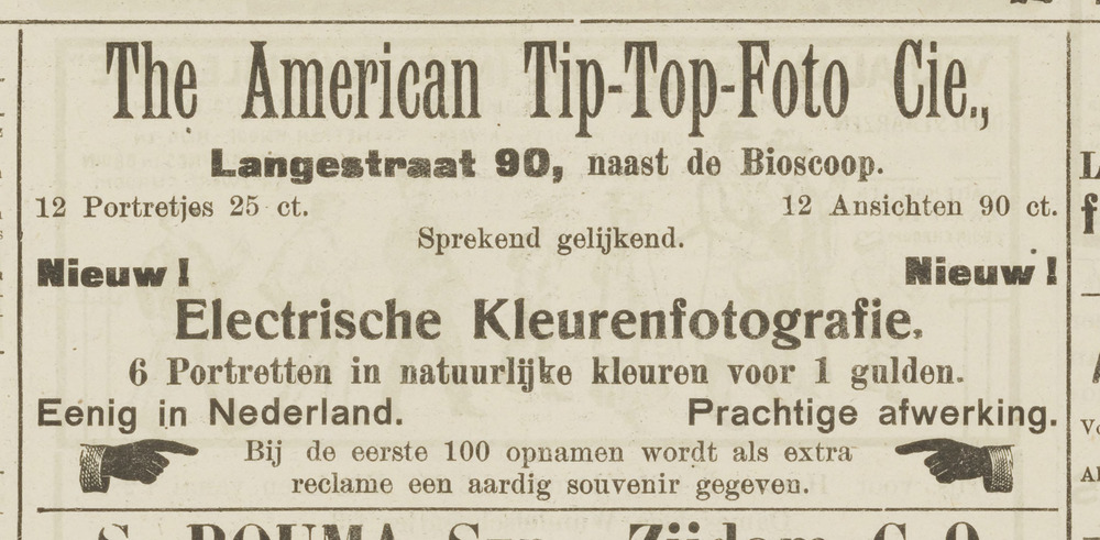 Advertentie in de Alkmaarsche Courant van 7 juni 1913.
