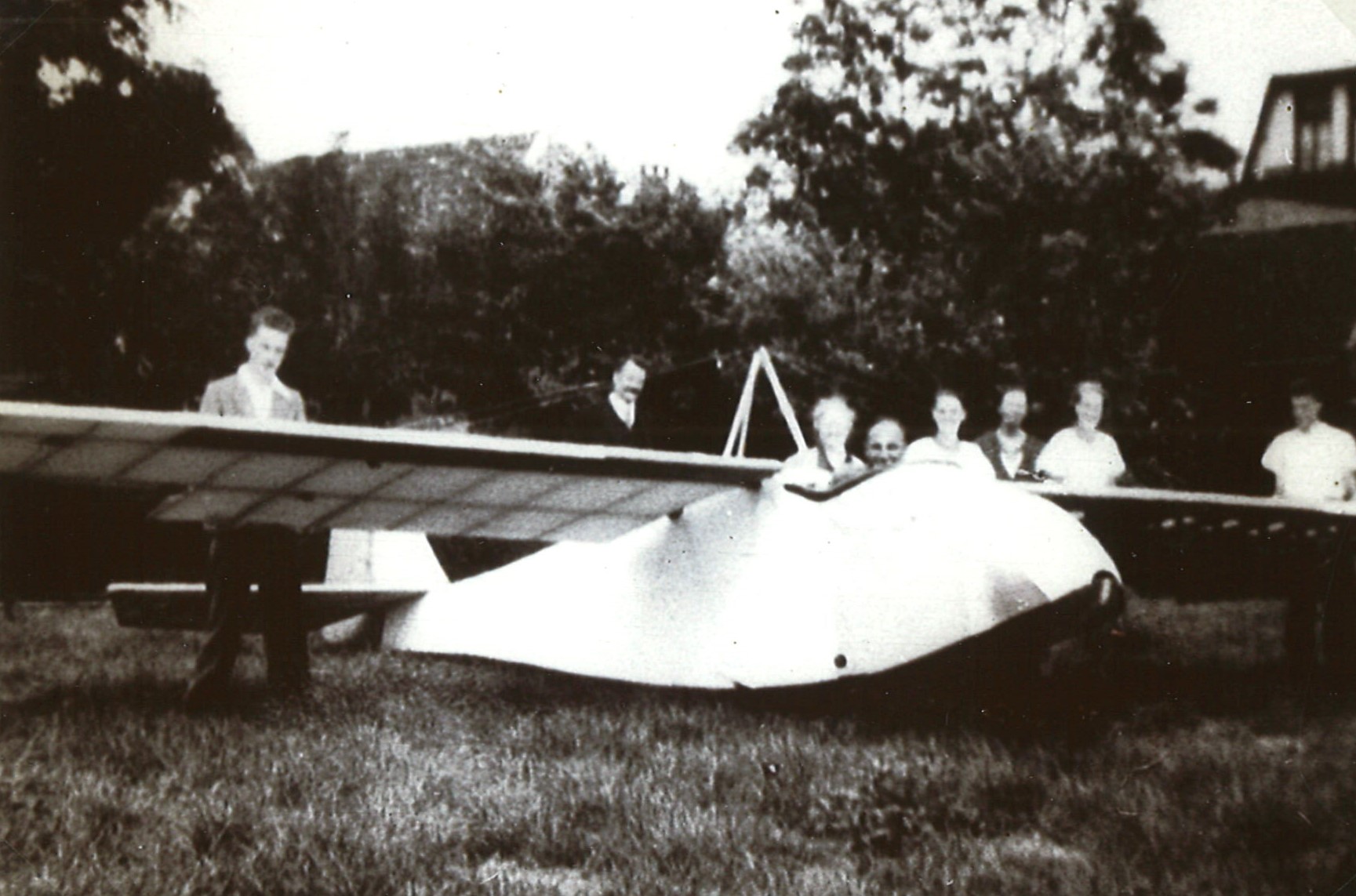 Een afgebouwde grondtrainer 1936