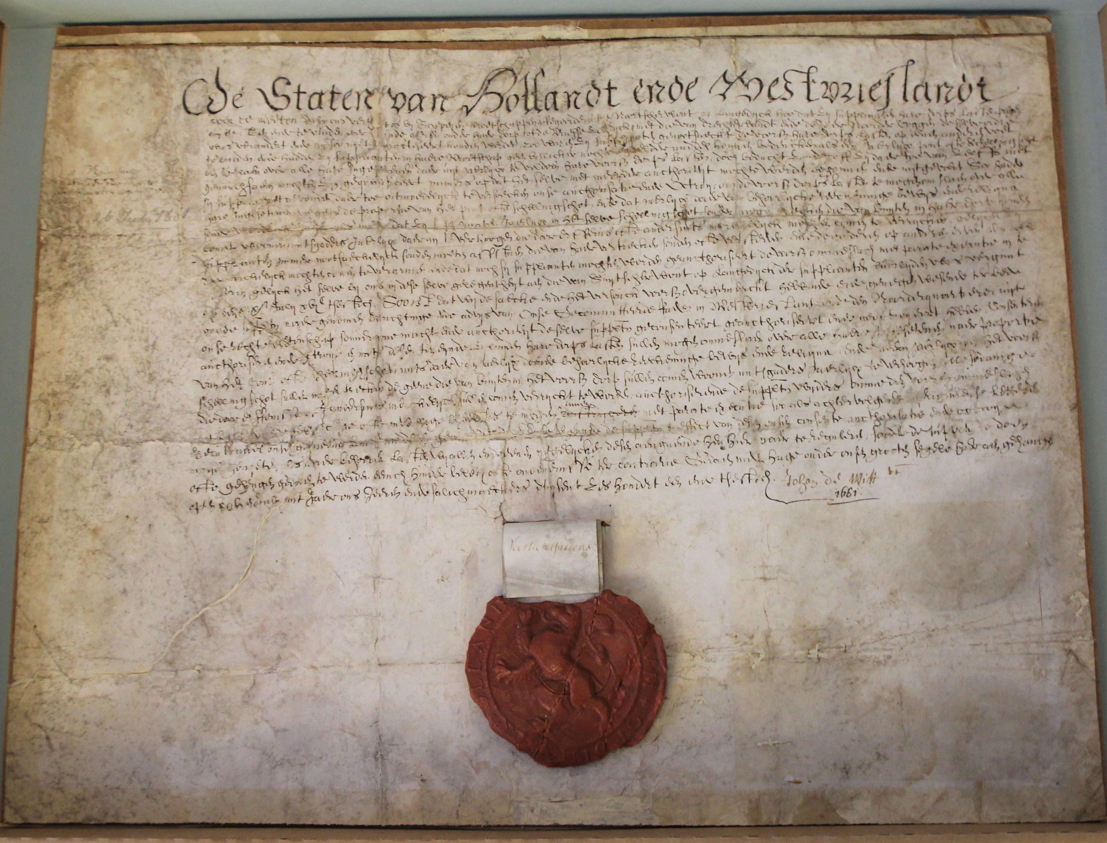 zeventiende-eeuwse charter